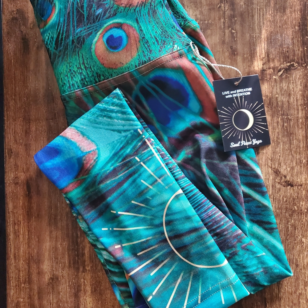Vibrant Plume Soul Peace Yoga Leggings